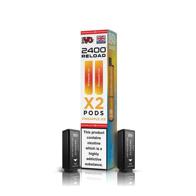 IVG 2400 Reload Pineapple Ice Prefilled Vape Pods - 20mg - 2PK