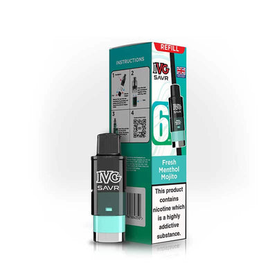 IVG Savr 3000 Fresh Menthol Mojito Prefilled Vape Pod + Refill
