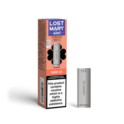 Lost Mary 4in1 Cherry Ice Prefilled Vape Pods 20mg - 2 Pods