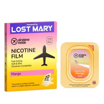 Lost Mary Airplane Mode Mango Nic Film - 2mg / Strip - 20pk