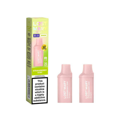 Lost Mary BM600 Strawberry Kiwi Prefilled Vape Pods 20mg - 2PK