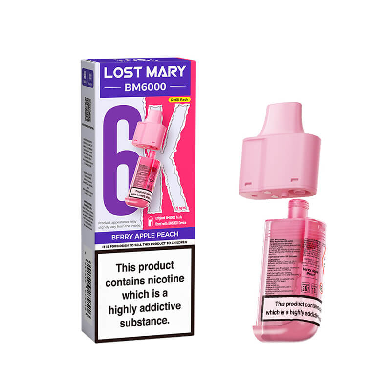 Lost Mary BM6000 Berry Apple Peach Prefilled Vape Pods - 20mg