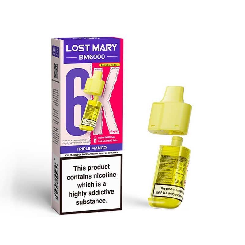 Lost Mary BM6000 Triple Mango Prefilled Vape Pods - 20mg